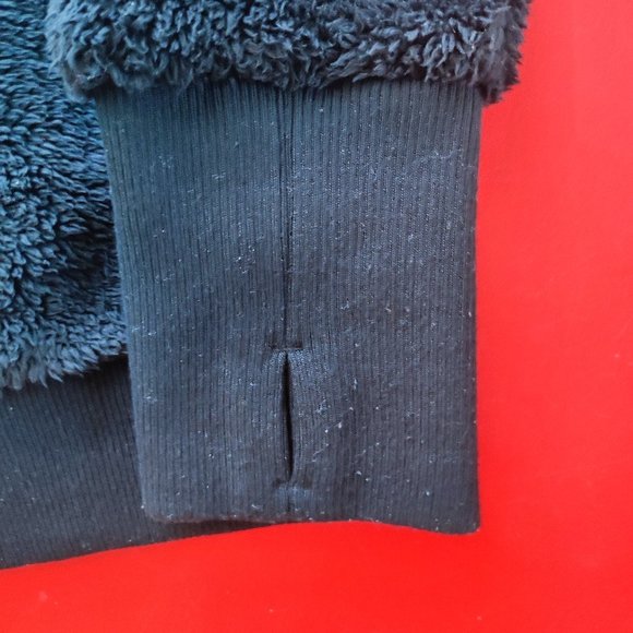 Athletic Works Sherpa fluffy sweatshirt black women's size L - Picture 6 of 8